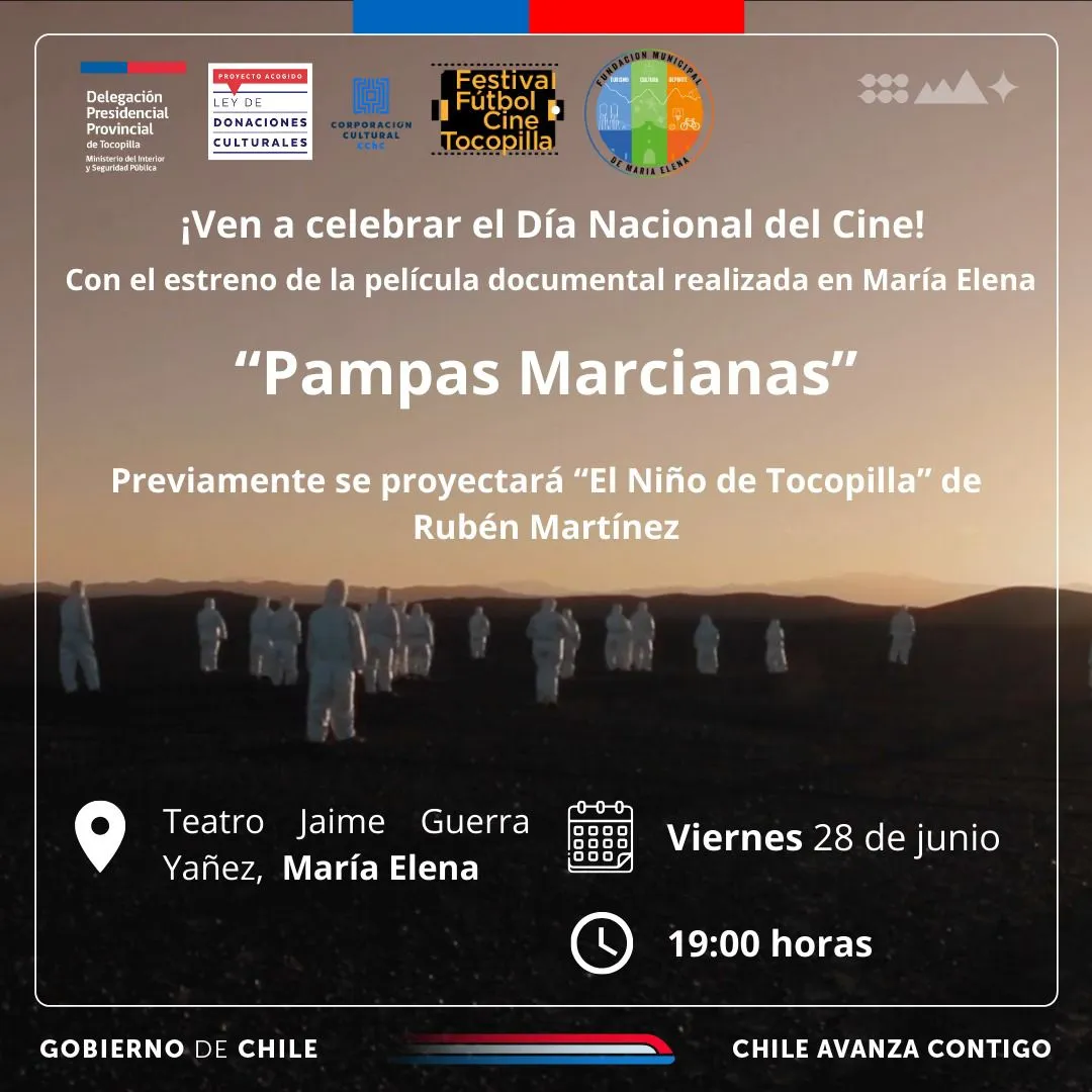 En el marco del Día Nacional del Cine: Estrenarán película documental “Pampas Marcianas” en Tocop...