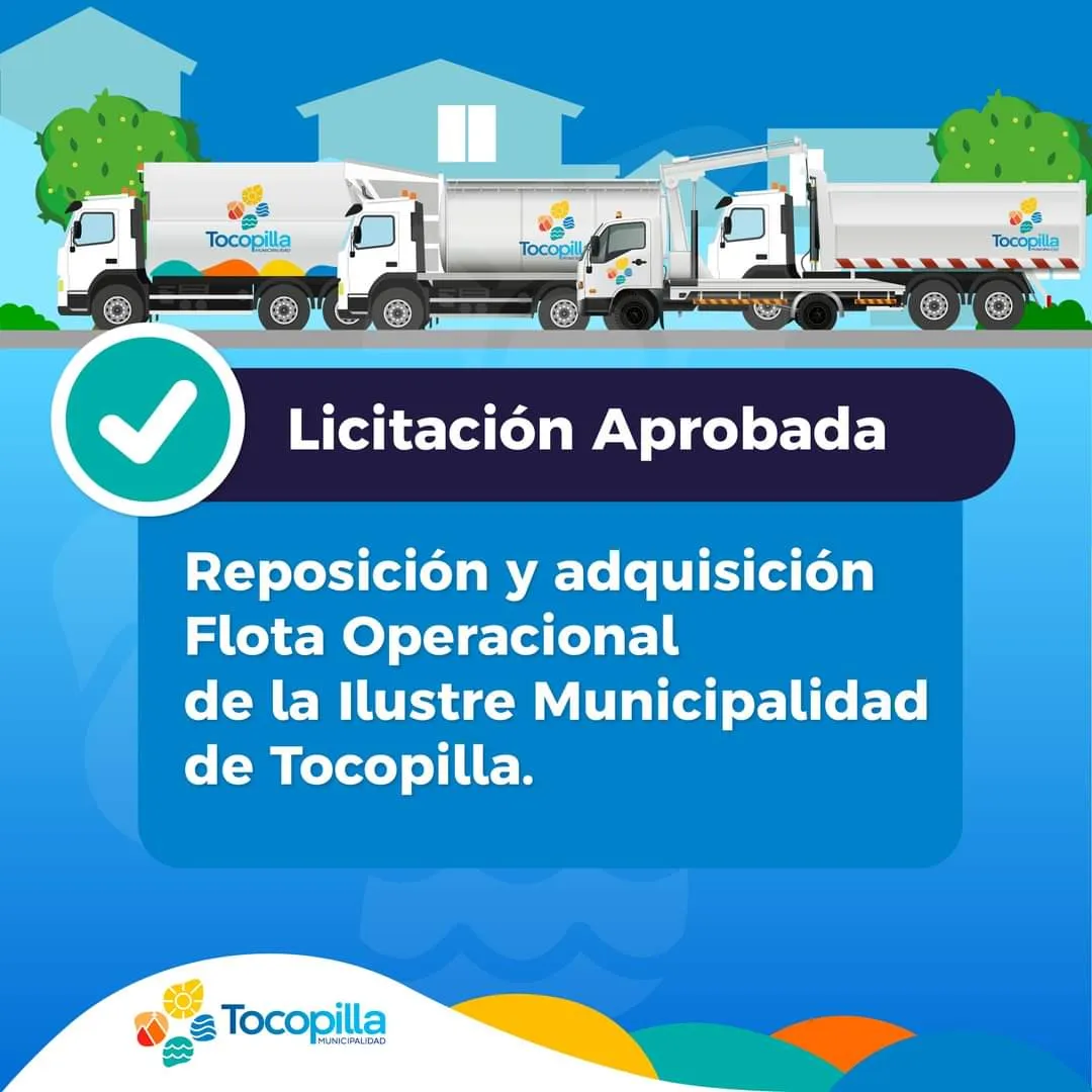 Aprueban licitación por $2.443.784.000 para reposición de flota Operacional de vehículos municipa...