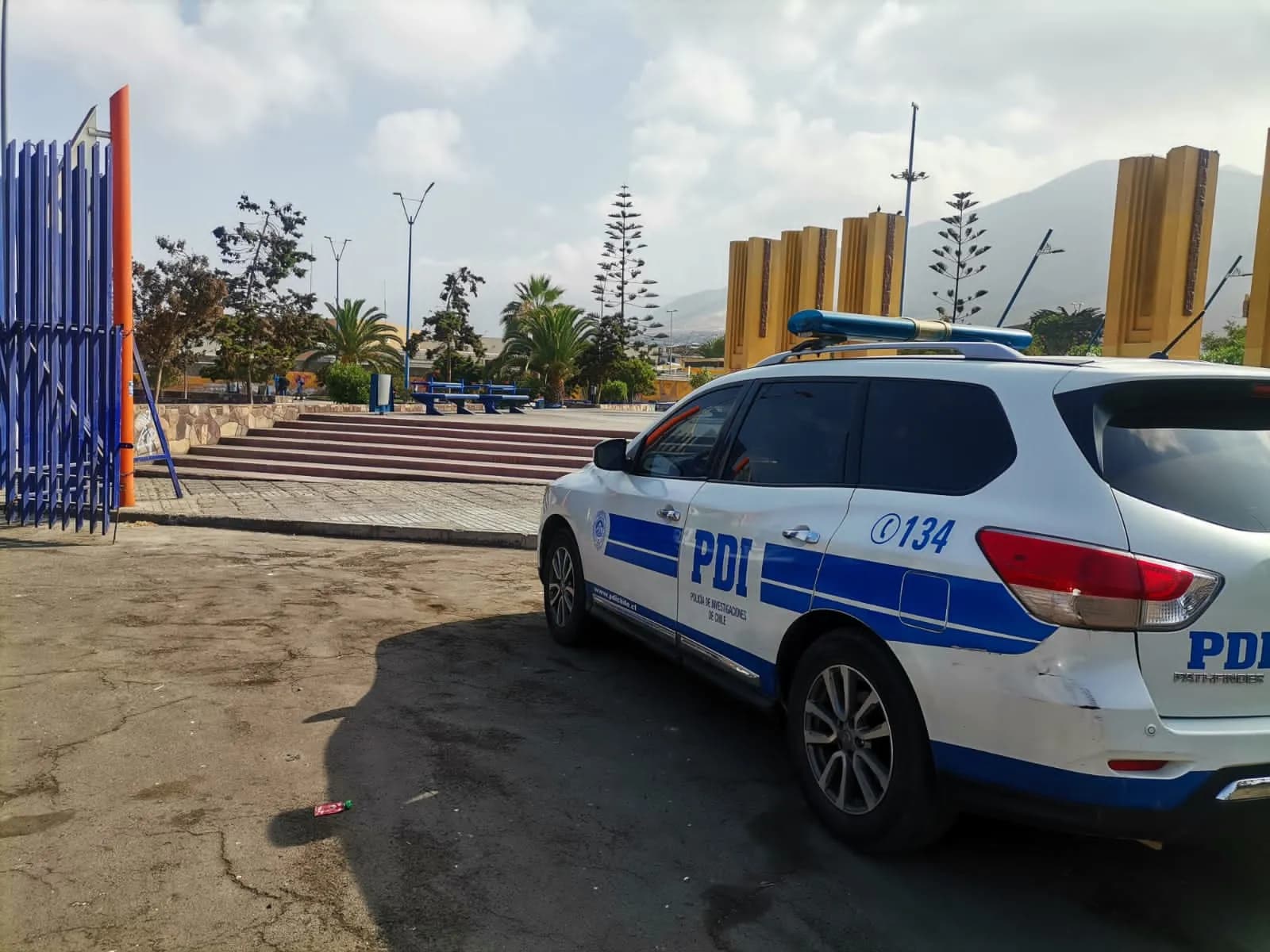 Brigada de Homicidios de la PDI investiga muerte de una persona en la Plaza Bicentenario de Antof...