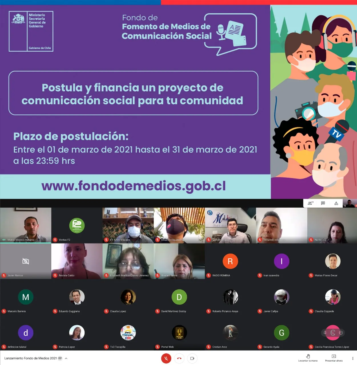 Últimos días para postular Fondo de Medios 2021.