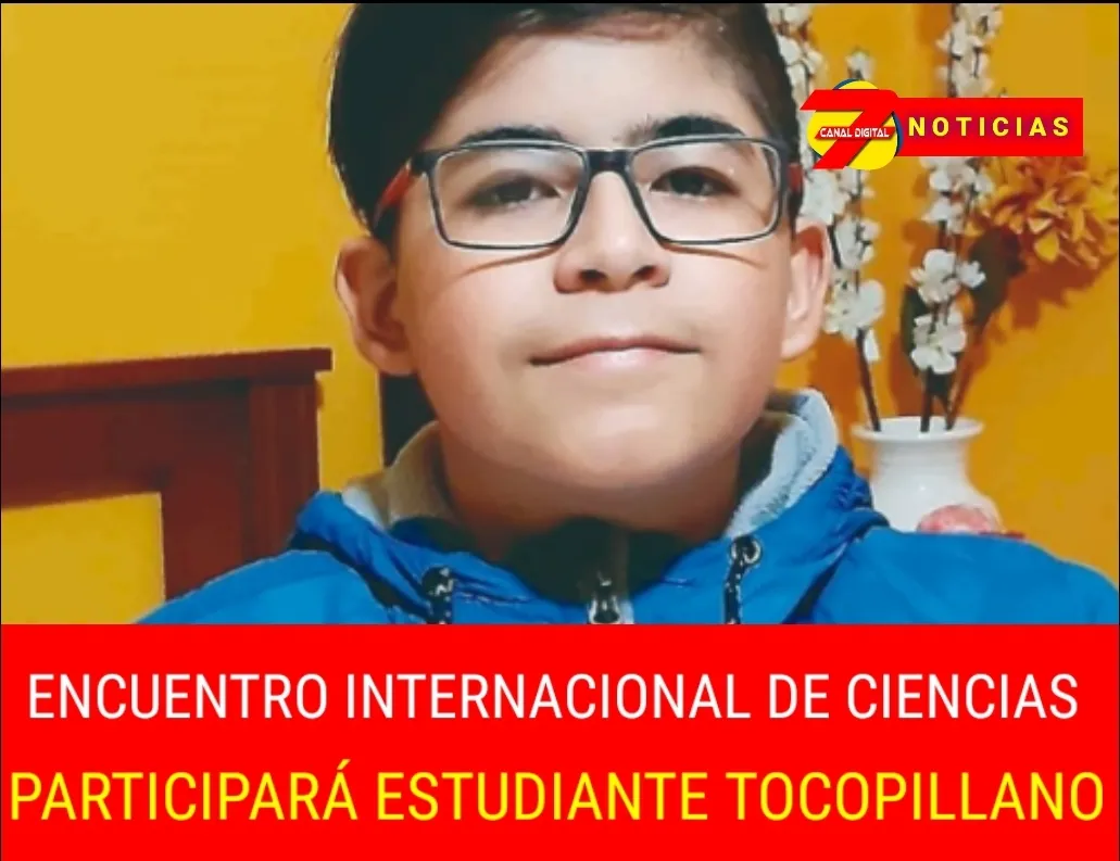 Estudiante tocopillano participará en encuentro internacional de ciencias.