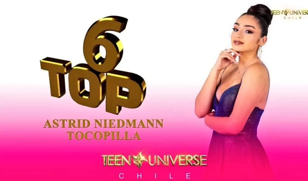 Tocopillana, Astrid Niedmann es una de las finalistas y es top 6 en certamen de belleza nacional.