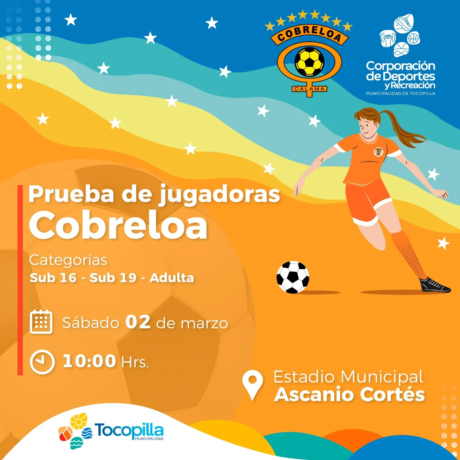 ¡Convocatoria Abierta! Participa en la "Prueba de Jugadoras del Cobreloa" este sábado en Tocopilla