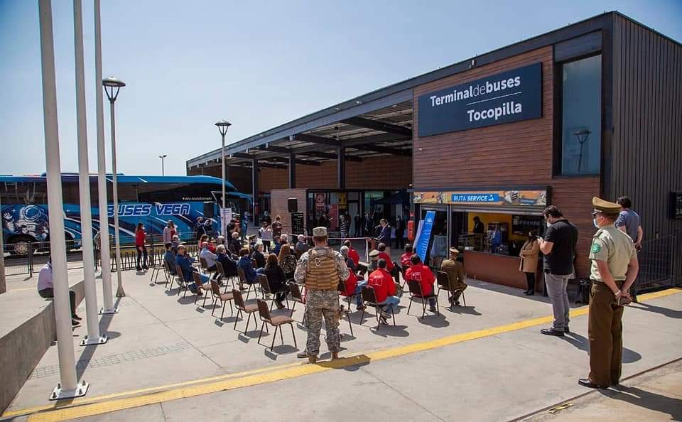 Inauguración del nuevo terminal de buses en Tocopilla.