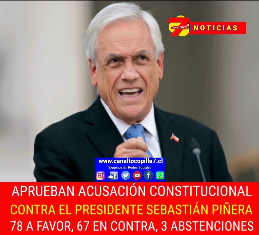 Tras jornada maratónica: Diputados aprueban acusación constitucional contra el Presidente Piñera.
