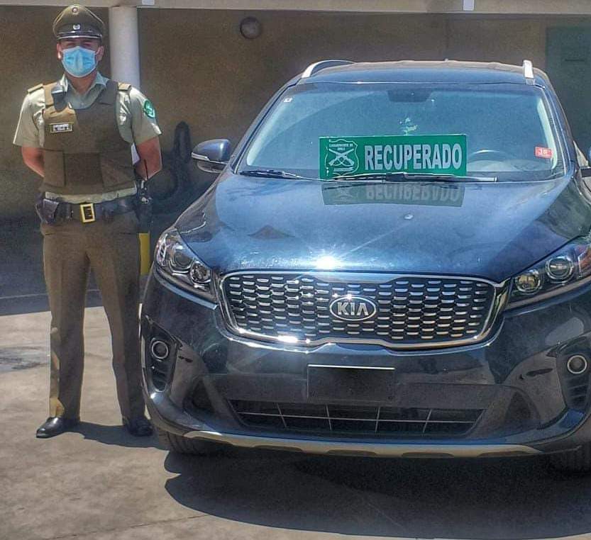 Carabineros de Tocopilla recupera vehículo robado en Providencia.