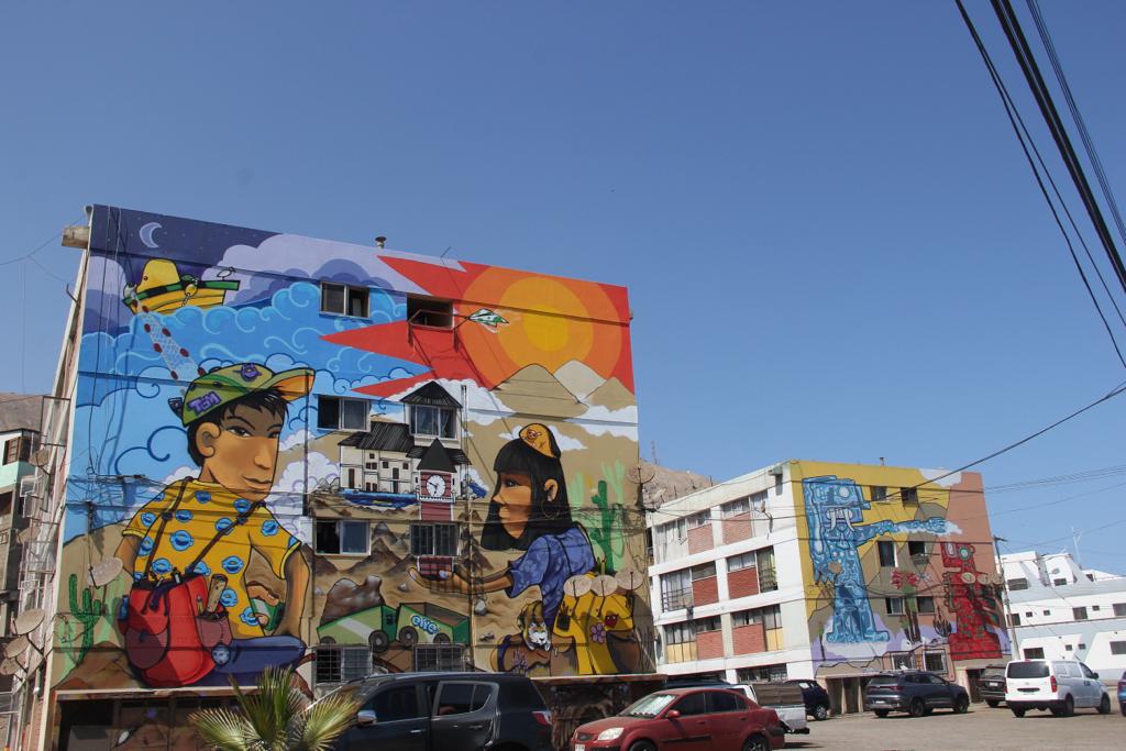 En Tocopilla se inauguraron tres vistosos murales con Fondo Patrimonial de Minera El Abra.