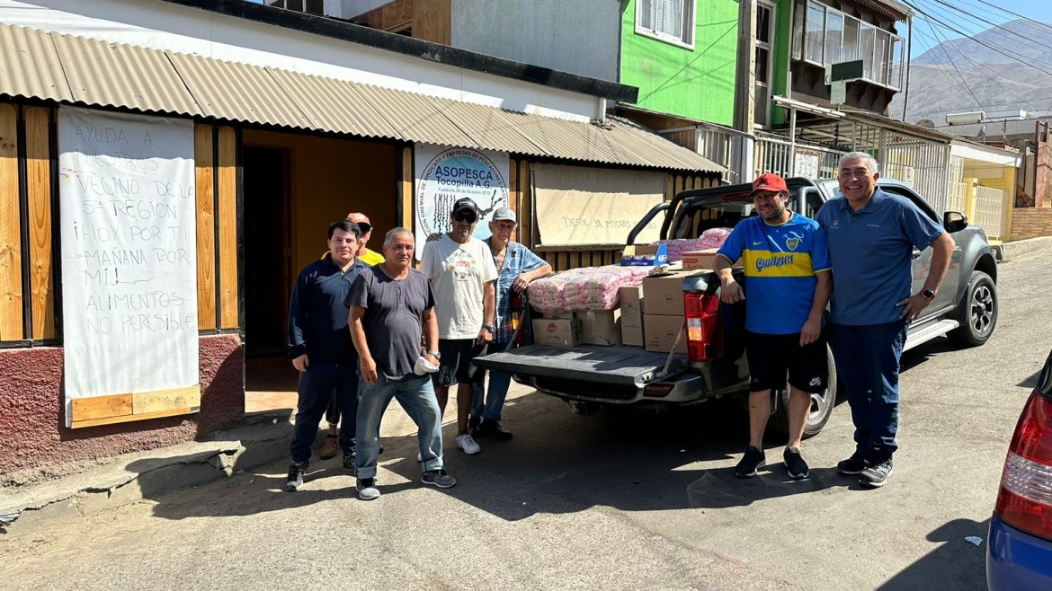 Tocopilla y su solidaridad en acción: ASOPESCA y aliados entregan valiosa ayuda a Valparaíso